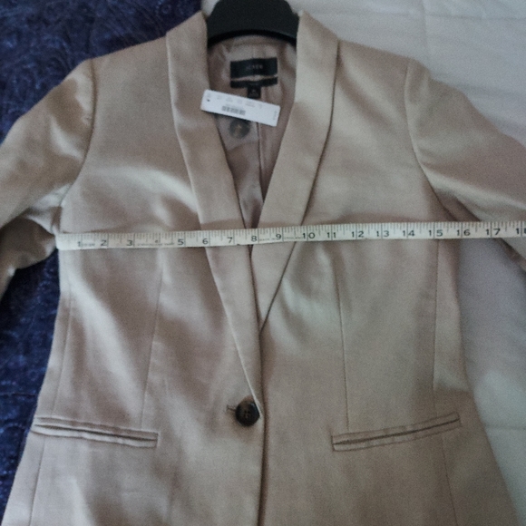 J. Crew Parke Blazer stretch linen, Flax Beige, size 0 - Picture 6 of 9
